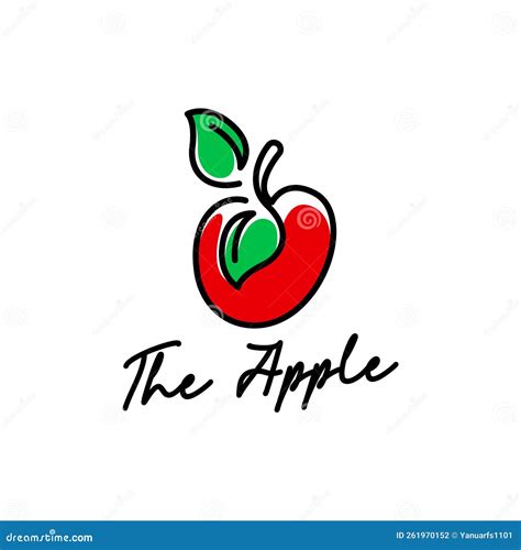 Apple Fruit Logo Template Vector Stock Illustration Illustration Of