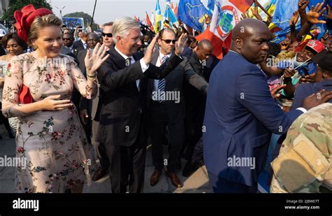 Congo 08 de junio de 2022 La Reina Mathilde de Bélgica y el Rey