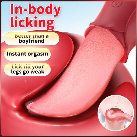 Wholesale Rose Toy With Tongue G Spot Clitoris Stimulator Tongue Licking Rose Toy Rose Vibrator