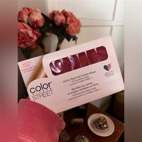 Color Street Makeup Glitter Red Color Street Nail Polish In The