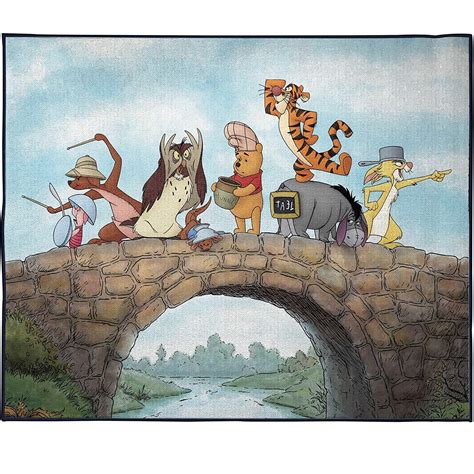 Winnie The Pooh Bridge Scene Room Rug