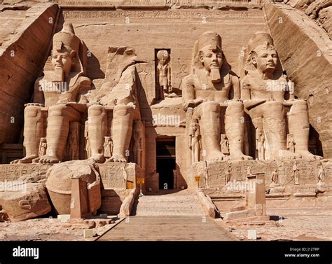 Great Temple Of Ramesses II Abu Simbel Temples Egypt Africa Stock