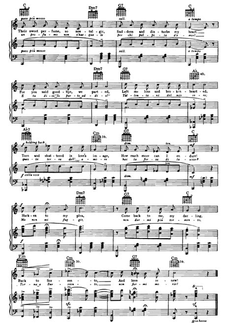 Torna A Surriento Piano Sheet Music Easy Sheet Music