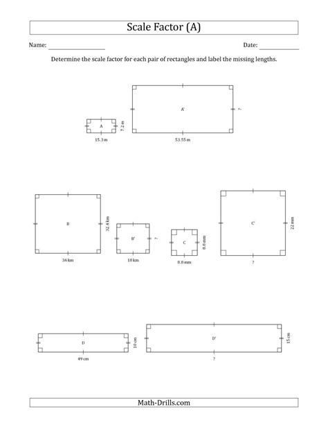 Scale Factor Worksheet 7th Grade Pdf