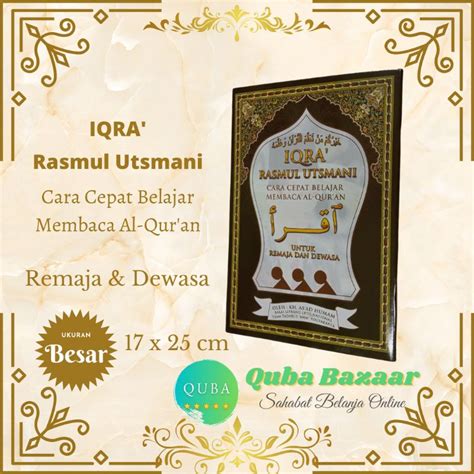 Jual Buku Iqro Rasmul Utsmani Ukuran Besar Untuk Remaja Dewasa Buku