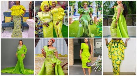 Amazing Lemon Green Colour Aso Ebi Styles You Should Consider Stylish