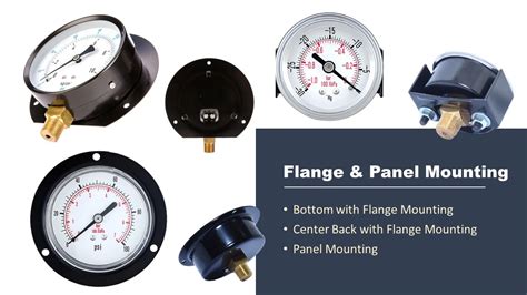 General Purpose En 837-1 Pressure Gauge With Back Front Flange - Buy ...