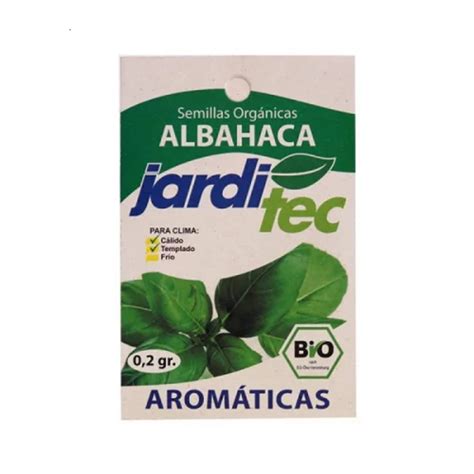 SEMILLAS ALBAHACA ORGANICA JARDITEC 0 2 GR Anasac Ambiental