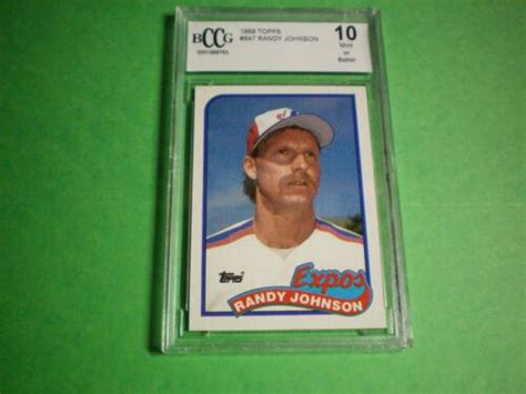 Randy Johnson Topps Rookie Graded Card Bccg Mint Ebay