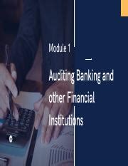 Auditing Banking And Financial Institutions In The Philippines Course