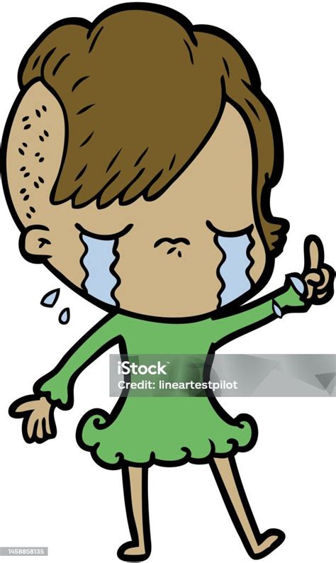 Cartoon Crying Girl Stock Illustration Download Image Now Adult Art Art Product Istock