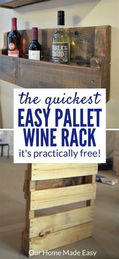 Quick Easy Diy Pallet Wine Rack In Minutes Our Home Made Easy