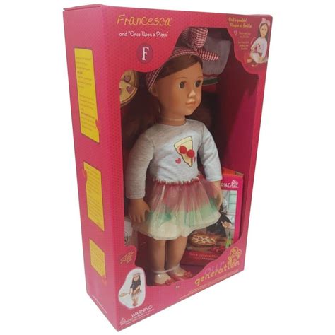 Our Generation Francesca And Once Upon A Pizza 46cm Poseable Doll And Book