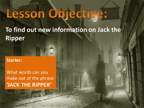 Jack The Ripper – Documentary lesson | Teaching Resources