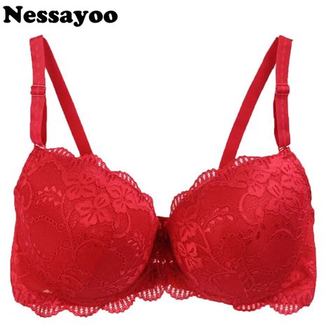 Push Up Bra Red Sexy V Neck Plunge Sexy Lace Women Bra 34 36 38 40 42 B C Cup Lady Lingerie Bra