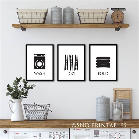 Laundry Trio Art Printables In 8x10 And 12x16 Digital File Etsy