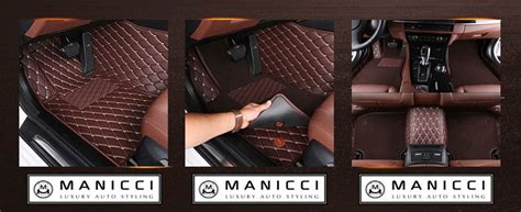 Premium Manicci Luxury Leather Custom Fitted Car Mats 2 0 Etsy