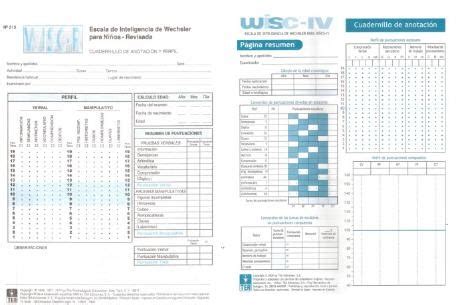 PSICOLOGIA PARA TODOS TEST DE INTELIGENCIA WISC R WISC IV