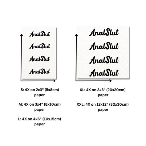 Anal Slut Temporary Tattoos Set Of 4 Gift For Her Him Etsy