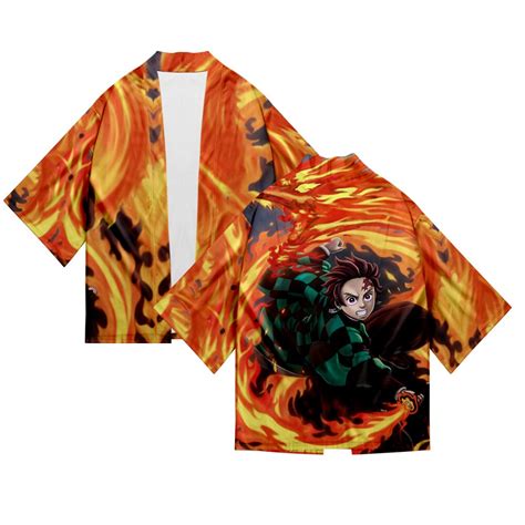 Kimono japonés de Demon Slayer para hombre y mujer camisa de Rebeca