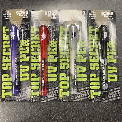 Top Secret Uv Pen Invisible Ink Pens Spy Pen With Uv Light Magic Spy