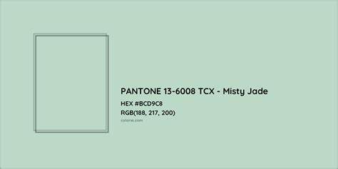 About Pantone Tcx Misty Jade Color Color Codes Similar