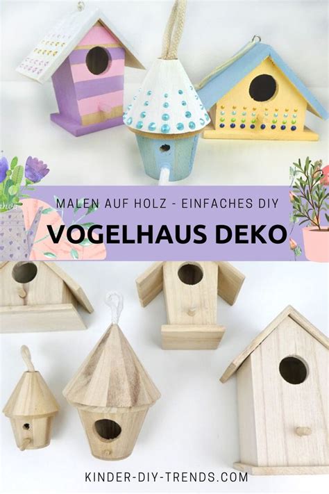 Vogelhaus Deko Basteln Vogelhaus DIY Vogelhaus Bemalen Perlenmuster