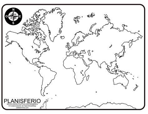 Aprender Acerca Imagen Mapa Para Imprimir Planisferio Con Nombres Y