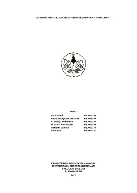 Docx Laporan Praktikum Struktur Perkembangan Tumbuhan Ii Repaired