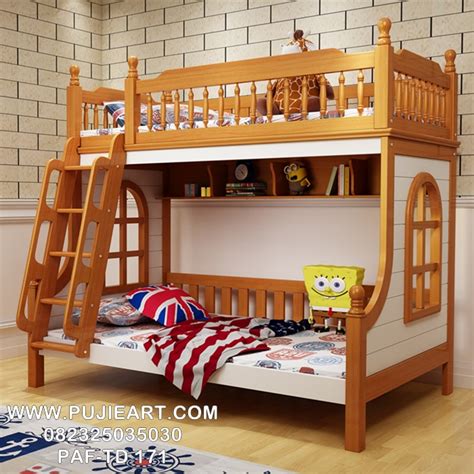 Tempat Tidur Tingkat Anak Anak Minimalis Modern - PujieArt Furniture Jepara