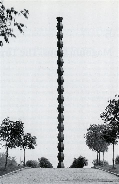 Constantin Brancusi Endless Column 1900 S Perpendicular To The