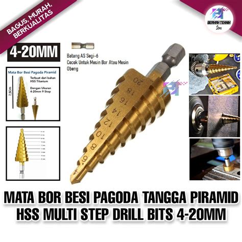 Jual Mata Bor Besi Pagoda Tangga Piramid Hss Multi Step Drill Bits