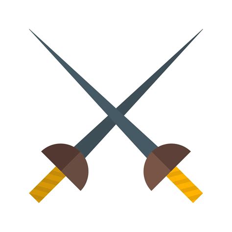 Fencing Swords Flat Multicolor Icon 7715412 Vector Art At Vecteezy