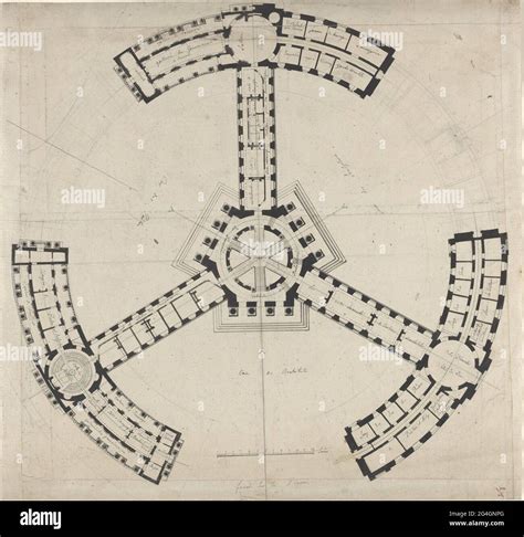 Circular Building Floor Plan