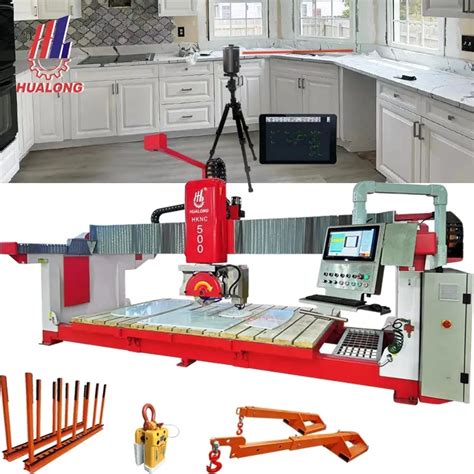 Hualong Machinery 5 Axis Bridge Saw Stone Countertop Making CNC Cutting