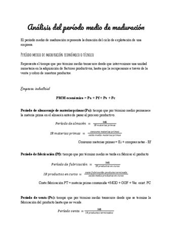 Analisis Del Periodo Medio De Maduracion Pdf