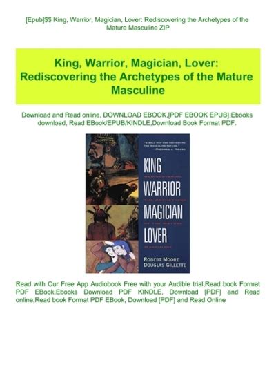 Epub King Warrior Magician Lover Rediscovering The Archetypes Of