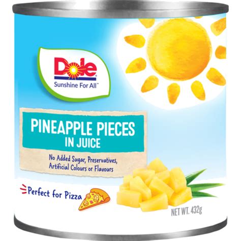 Dole Pineapple Pieces In Juice 432g Shop Online Your Way