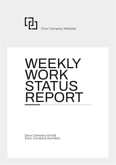 weekly update report template  edit
