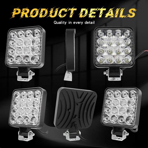 X Led Work Light Bar Wd Offroad Spot Pods Fog Atv Suv Utv Driving