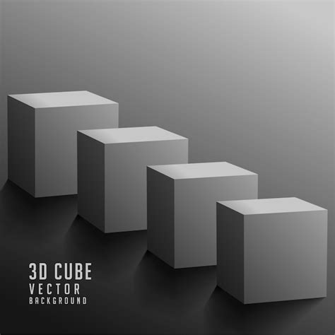 Fond De Boîte Solide Cuboïde Géométrique Abstrait 3d Vecteur Gratuite