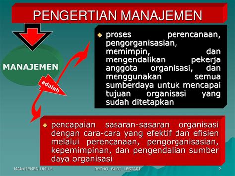 2 P E R T E M U A N Manajemen Manajer Dan Kegiatannya Manajemen Umum Ppt Download