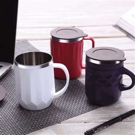 Ml Thermos Coffee Mug With Lid Office Office Cup With Handle