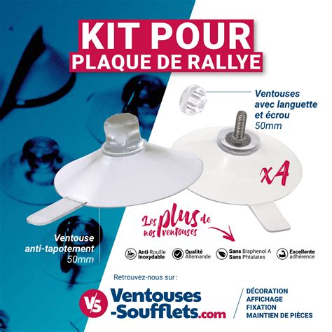 Kit De Ventouses Pour Poser Une Plaque De Rallye Ventouse Kit