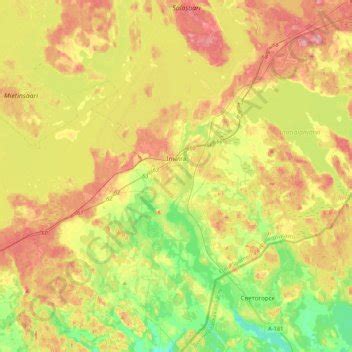 Imatra topographic map, elevation, terrain