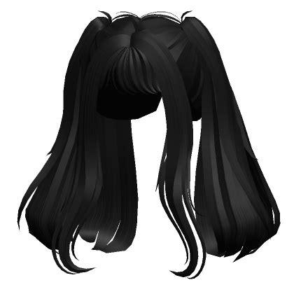 Soft Loose Princess Long Bangs Pigtails In Black Roblox