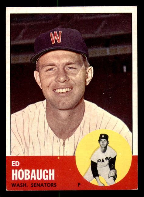 Topps Ed Hobaugh Ex Mint Senators Id Ebay