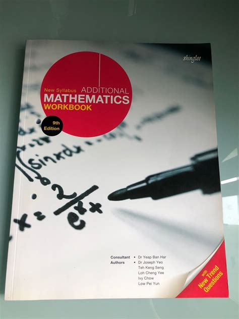 New Syllabus Additional Mathematics Workbook Th Edition By Shinglee