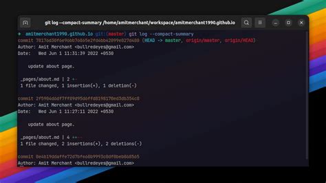 How To Use Git Log Command Efficiently Amit Merchant A Blog On Php