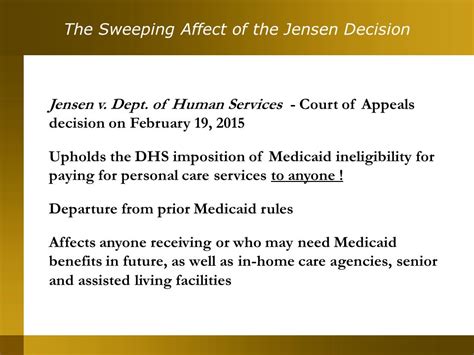 Presented By Medicaid Rule Update Payments To Caregivers Cause